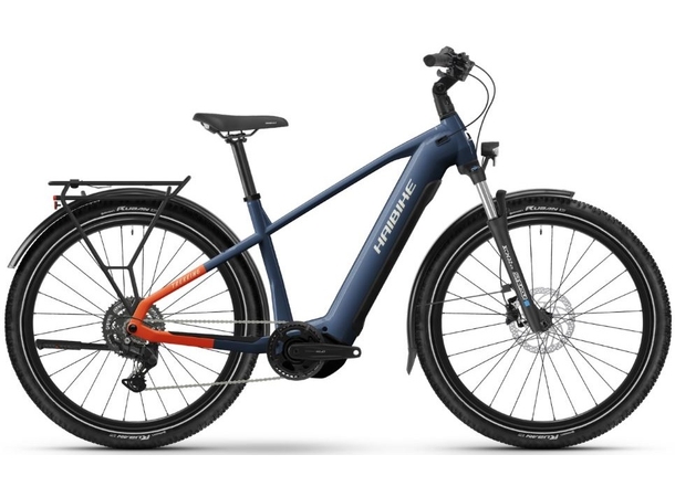 Haibike Trekking 4 herre M 27.5'',Blue/Orange,YS2S,720Wh 