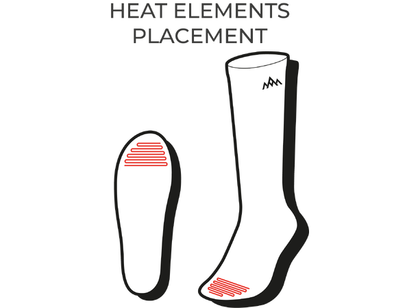 HeatX Heated Technical Socks L Sand/Black - EU43/45 