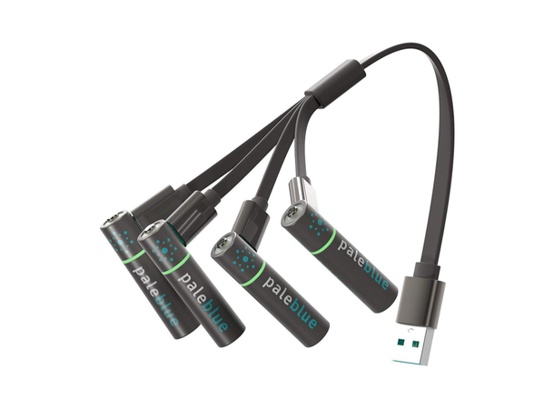 Pale Blue Sustainability Kit 8xAA/8xAAA Included 2 USB-C cables & battery cases 