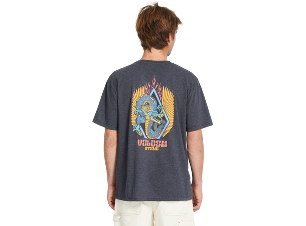 Volcom Draggin Stone HTH SS Tee Heather Black - M 