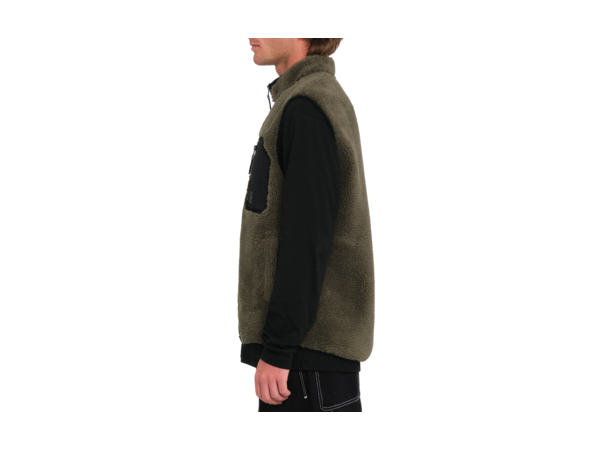 Volcom Muzzer Fuzzar Vest Wintermoss - XS 
