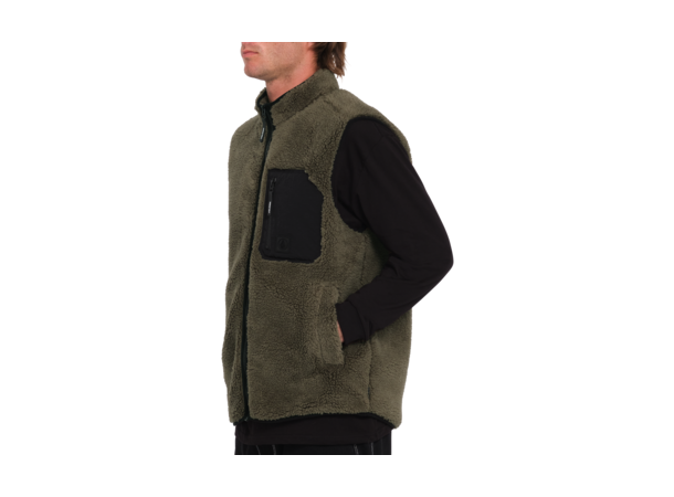 Volcom Muzzer Fuzzar Vest Wintermoss - XS 