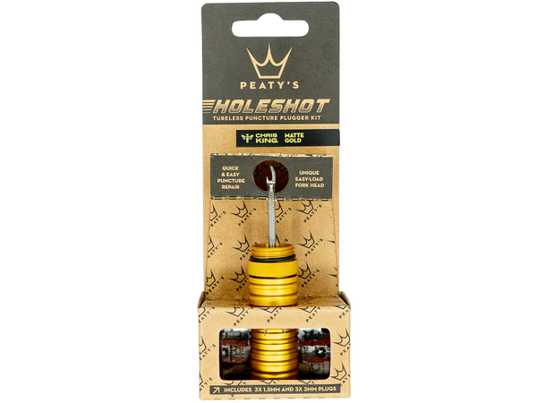 Peaty's Holeshot Tubeless Punc. Plug Kit Gold 