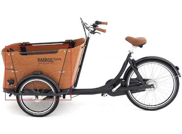 Babboe Curve Wood Panel Side Panel Left - Wood 