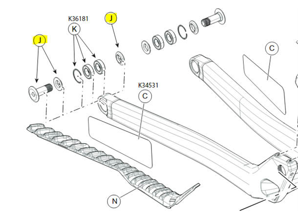 Force Crb 29 Pivot Link/CS hardware Force Crb 2021-> 