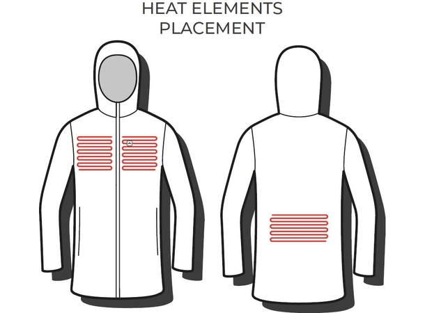 HeatX Heated Oslo Coat Mens M Navy 