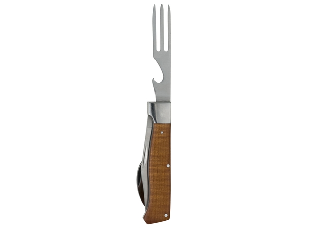 Messermeister Adventure Chef Folding Fork, Knife, Spoon Maple 
