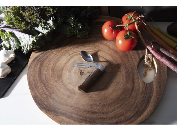 Messermeister Adventure Chef Folding Fork, Knife, Spoon Maple 