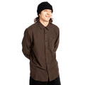 Volcom Caden Solid LS Dark Brown - S