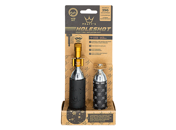 Peaty's Holeshot CO2 Tyre Inflator MTB (25g) - Bourbon 