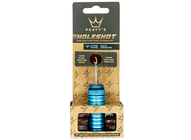 Peaty's Holeshot Tubeless Punc. Plug Kit Turquoise 