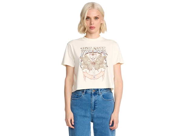 Volcom Dial Crop Tee Bone - L 