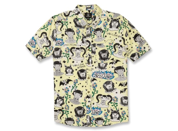 Volcom Surf Vitals Ozzy Woven Glimmer Yellow - S 