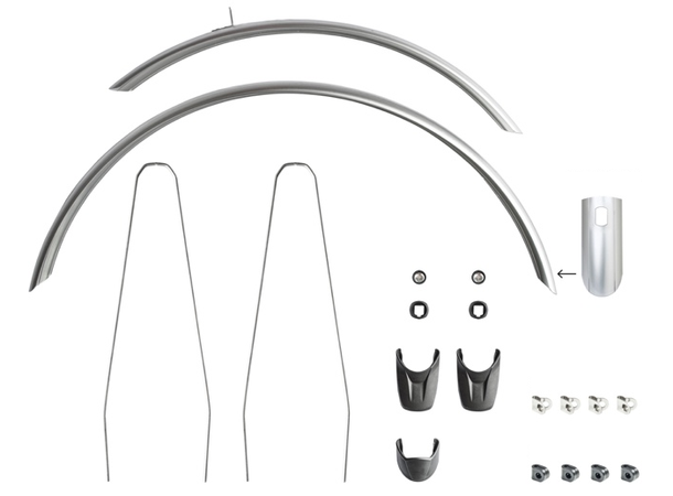 Eurofender skjermsett 27,5" 65mm, Sort matt 