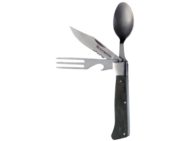 Messermeister Adventure Chef Folding Fork, Knife, Spoon Linen 