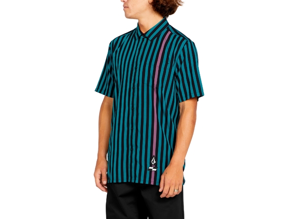 Volcom Schroff X Volcom Stripe SS Dusty Aqua - M 