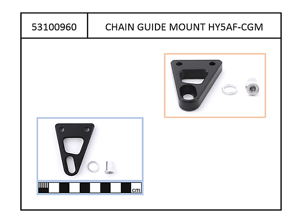 Adapter plate for chain guide for PW-X3 snd PW-S2 Interface 
