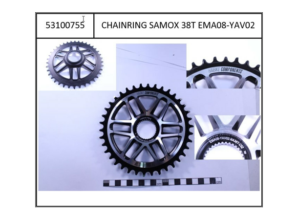 Krankdrev Haibike Components 38T Yamaha PW-X og PW-X2 