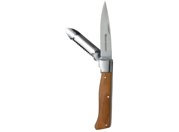 Messermeister Adventure Chef Folding Knife, Peeler Maple 
