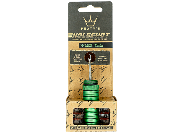 Peaty's Holeshot Tubeless Punc. Plug Kit Emerald 