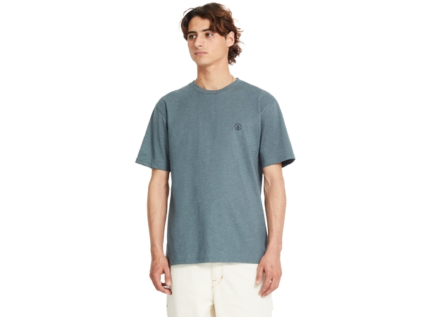 Volcom Circle Blanks Heathered SS Tee Dark Slate - S 
