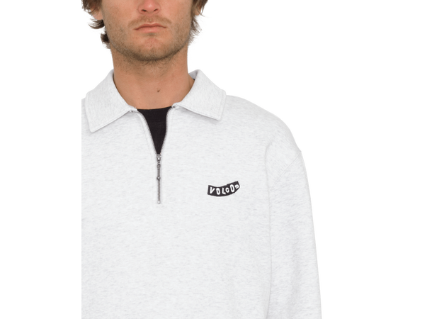 Volcom Nevermine Terry Crew Bone Heather - L 