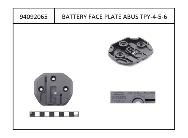 Låseplate Simplo Intube 720Wh batteri inkl. 3 skruer 