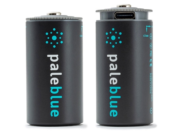 Pale Blue Li-Ion Rechargeable C Battery 2 pack of C Cell with 2x1 USB-C cable 