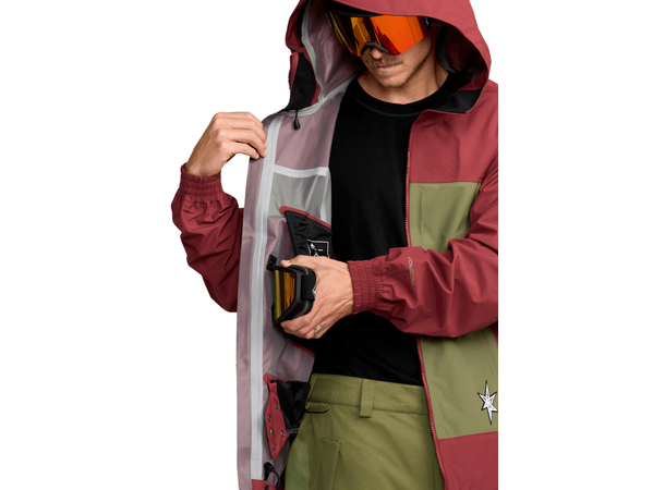 Volcom Arthur 3L Jacket Burnt Red - L 