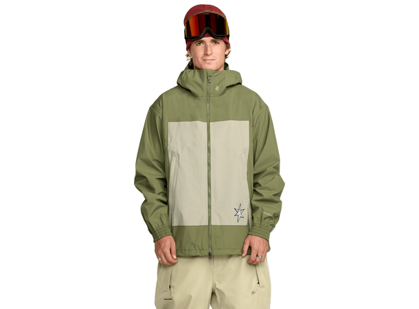 Volcom Arthur 3L Jacket Dark Olive - XL 