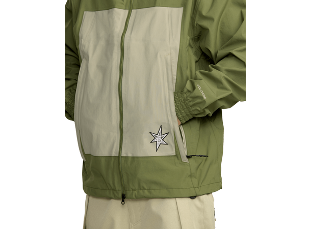 Volcom Arthur 3L Jacket Dark Olive - XL 
