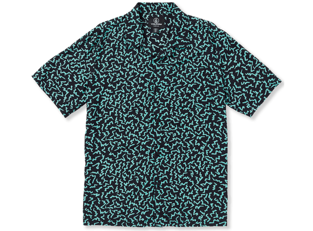 Volcom Asphalt Beach SS Black - L/12år 