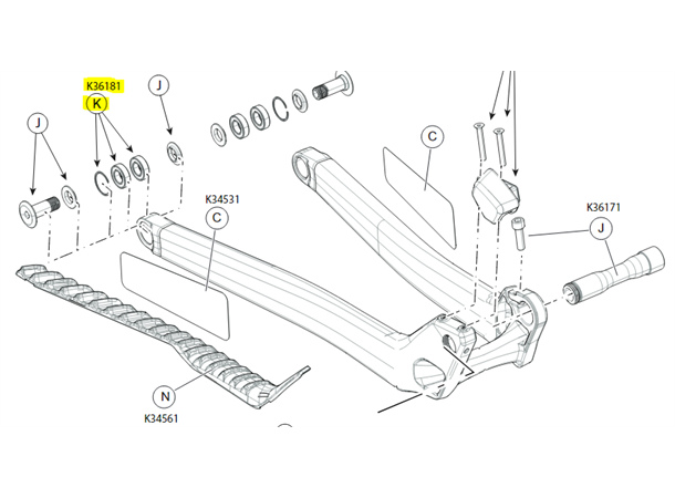 Force Crb 29 Pivot Link/CS bearings Force Crb 2021-> 