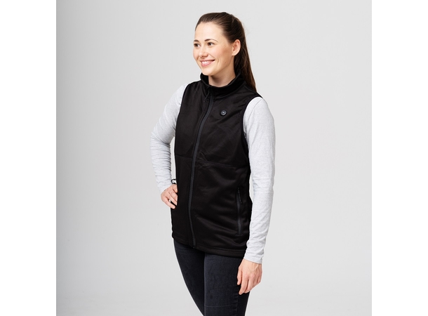 HeatX Heated Fleece Vest Womens M Black 