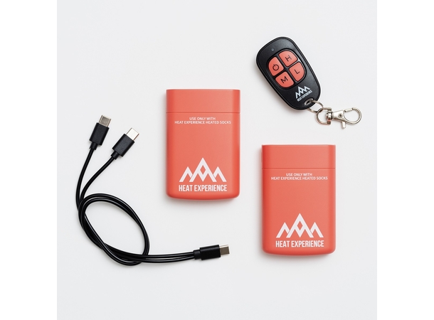 HeatX Heated Technical Socks w/batt. S Red/Black - EU37/39 