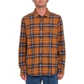 Volcom Caden Plaid LS Chestnut Brown - M