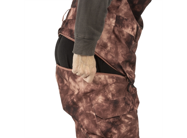 Volcom Creston 3D Stretch Bib Overall Pink Salt Wash - S 