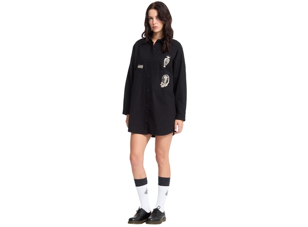 Volcom FA Vaderetro Dress Black - L 