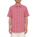 Volcom Newbar Stripe SS Washed Ruby - L