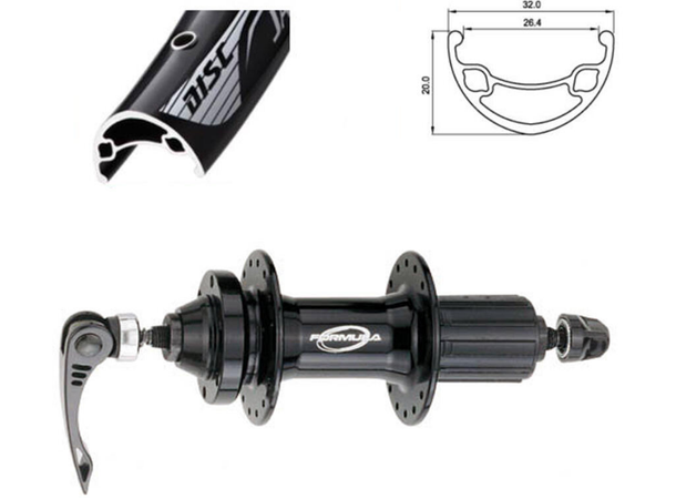 Hjul 27,5 bak LITE Disc 8-11d, 9(5)x135mm, 6-bolt, 32mm 