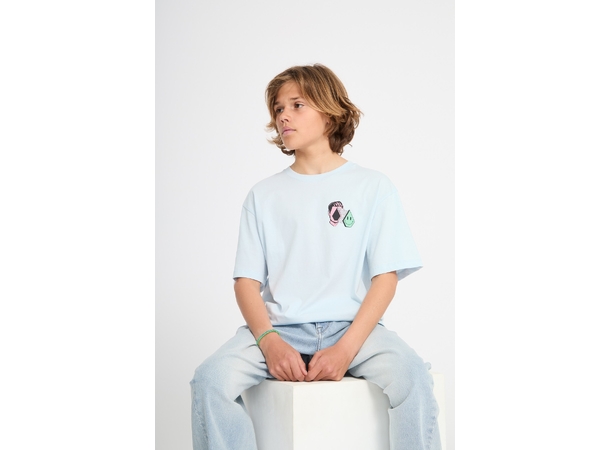 Volcom Aura Basic SS Tee Light Blue Acid - L/12år 