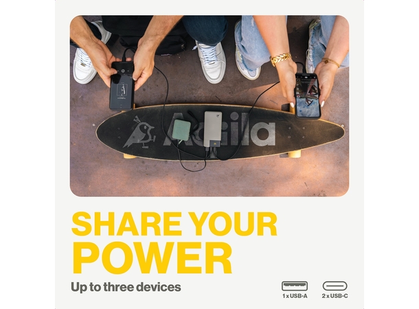 Aqiila Powerbird B20M+ 20000 mAh 65W Powerbank for mobile & laptop - Moss 