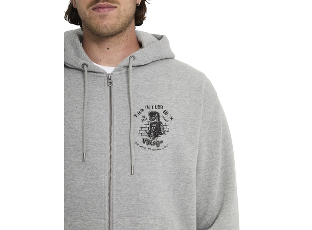 Volcom Catastrophy Zip Heather Grey - L 