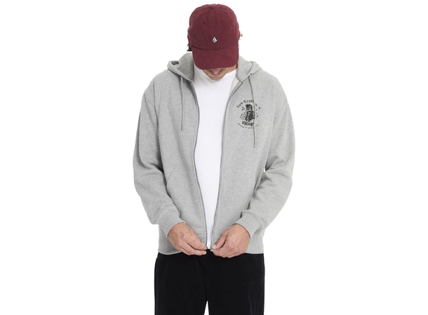 Volcom Catastrophy Zip Heather Grey - L 