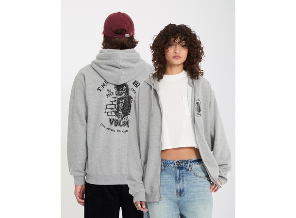 Volcom Catastrophy Zip Heather Grey - L 