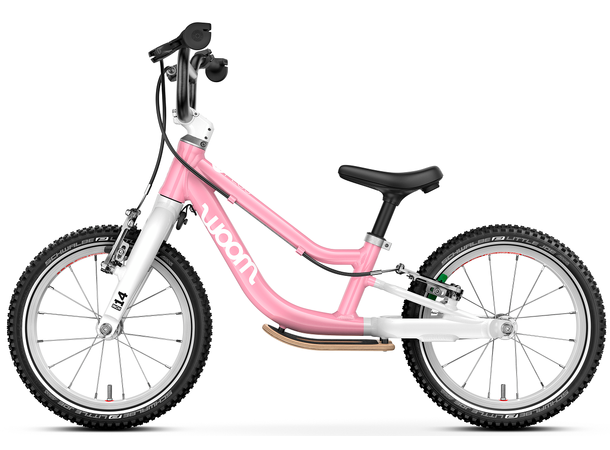 Woom Go 1 Plus 14" Powder Pink 4,45kg, 3-4,5 år, 95-110cm 