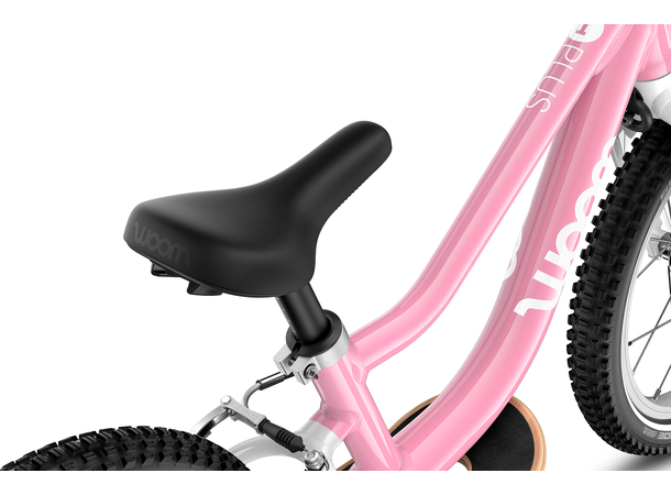 Woom Go 1 Plus 14" Powder Pink 4,45kg, 3-4,5 år, 95-110cm 