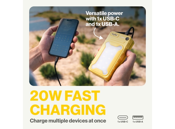 Aqiila Powerbird BS10 Solar Powerbank 10k mAh 