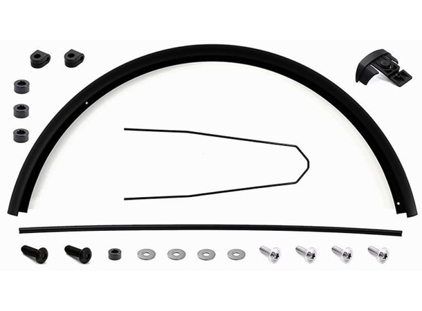 Bakskjerm Haibike 27,5", 75mm bredde, ink fester 