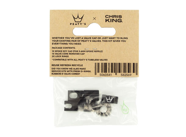 Peaty's x Chris King Valve Accessory Kit Black